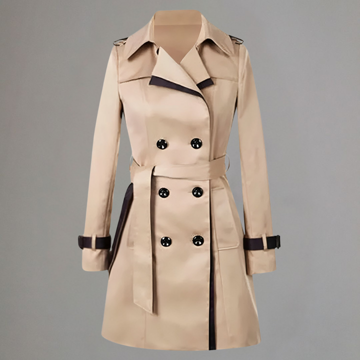 Saige™ | Double-Breasted Belted Trench Coat