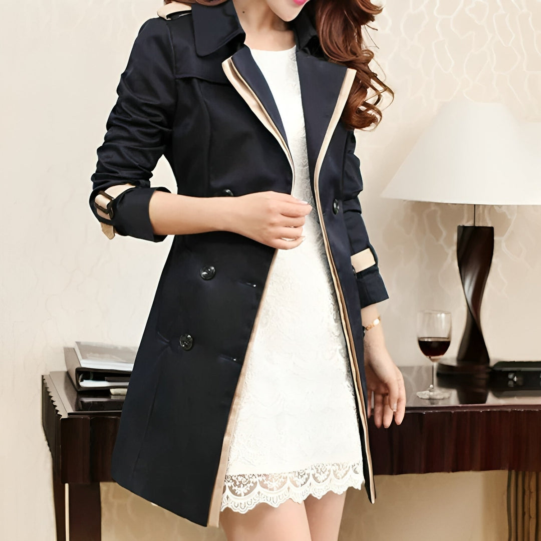 Saige™ | Double-Breasted Belted Trench Coat